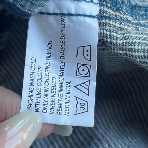 Schmidt Workwear Shirt Womens XL Plaid Western Pearl Snap Bird Embroidered - Picture 7 of 9